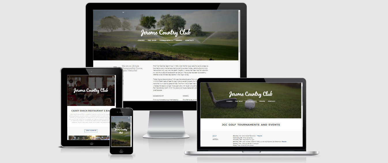 Golf course website